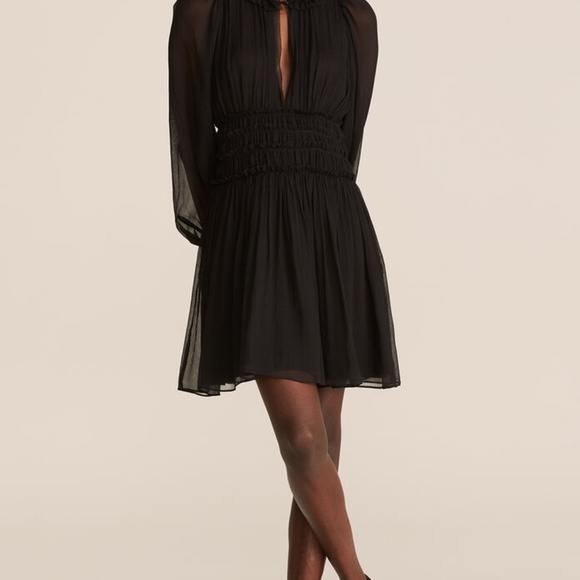 Rebecca Taylor Long Sleeve Silk Chiffon Dress - Picture 4 of 4